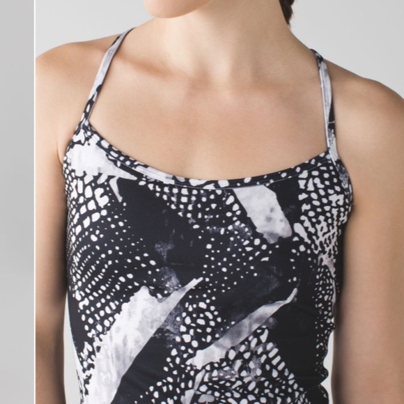 Lululemon Power Y Tank Top Luon Static Mist Black White 8 - Picture 2 of 11